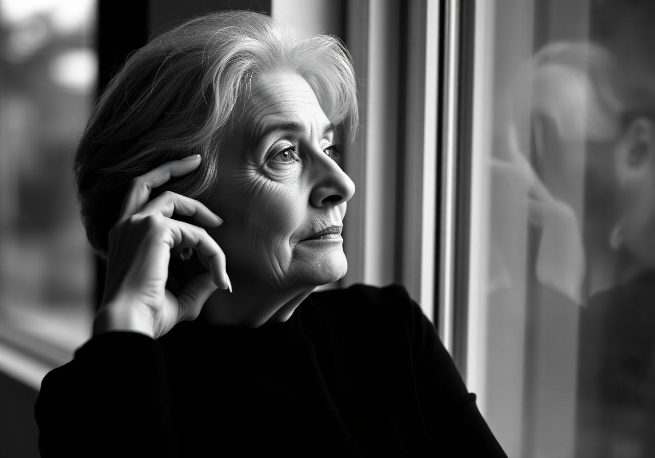 Editorial photograph of an adult resting with head supported
